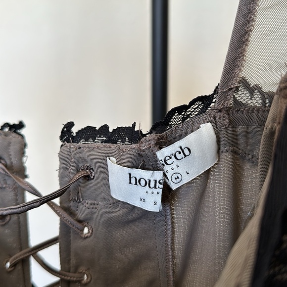 House of CB 'Seraphina' Smoke Corset Midi Dress NWOT size M - Picture 5 of 9